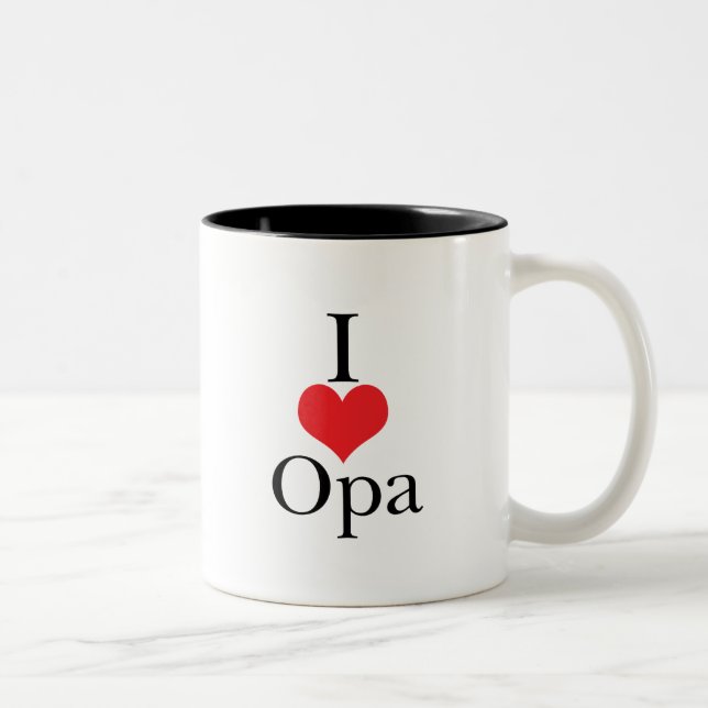 Taza Bicolor Amo (corazón) Opa (Derecha)