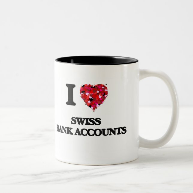 Taza Bicolor Amo cuentas bancarias suizas (Derecha)