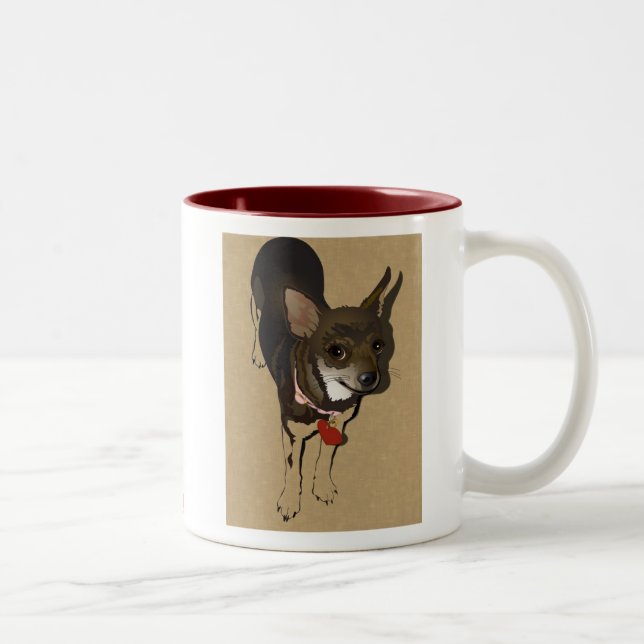 Taza Bicolor ¡Amo el bubón, mi chihuahua! (Derecha)
