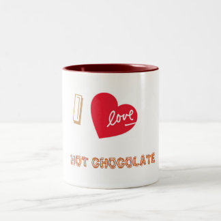 TAZA BICOLOR AMO EL CHOCOLATE CALIENTE