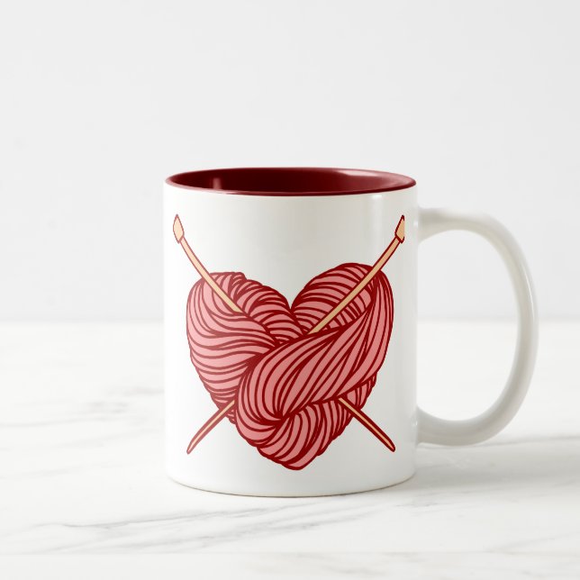 Taza Bicolor Amo el hacer punto (Derecha)