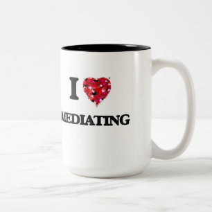 Taza Bicolor Amo el mediar