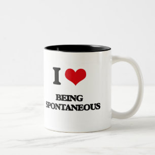 Taza Bicolor Amo el ser espontáneo