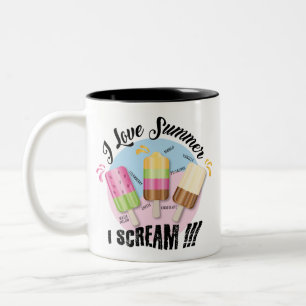 Taza Bicolor Amo el verano - ¡¡¡Grito!!!