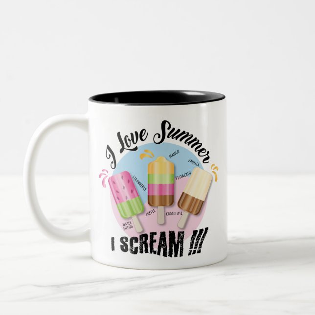 Taza Bicolor Amo el verano - ¡¡¡Grito!!! (Izquierda)