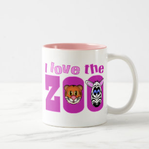 Taza Bicolor Amo el zoológico