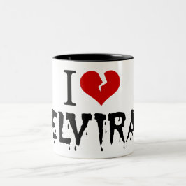 Taza Bicolor Amo Elvira Corazón Roto
