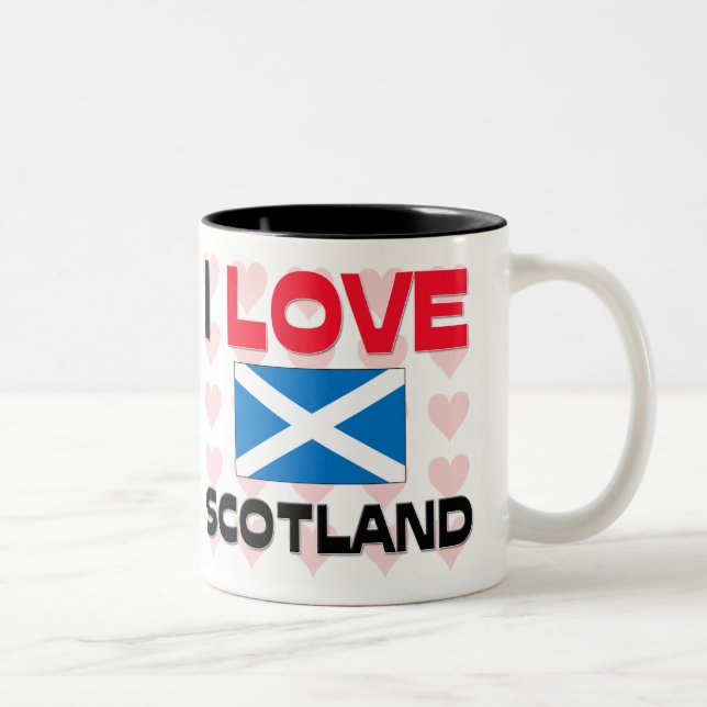 Taza Bicolor Amo Escocia (Derecha)