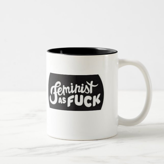 Taza Bicolor Amo feminismo (Derecha)