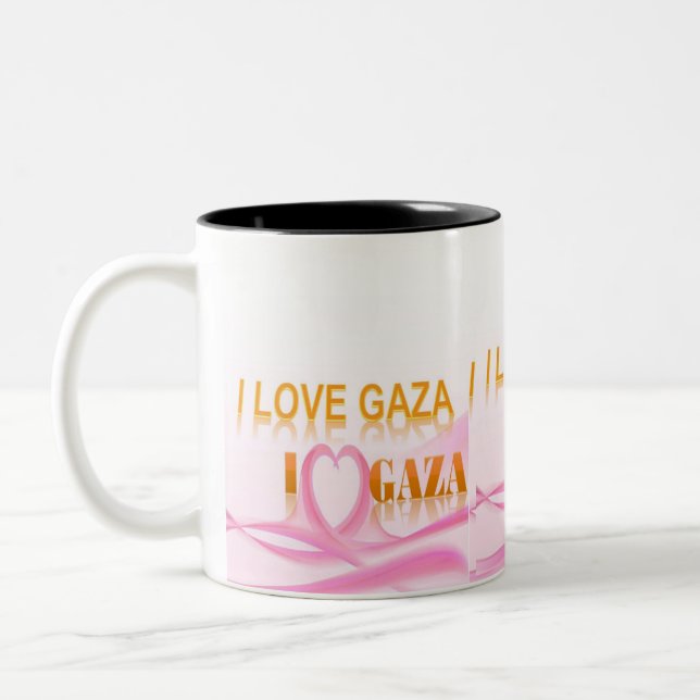Taza Bicolor Amo Gaza (Izquierda)