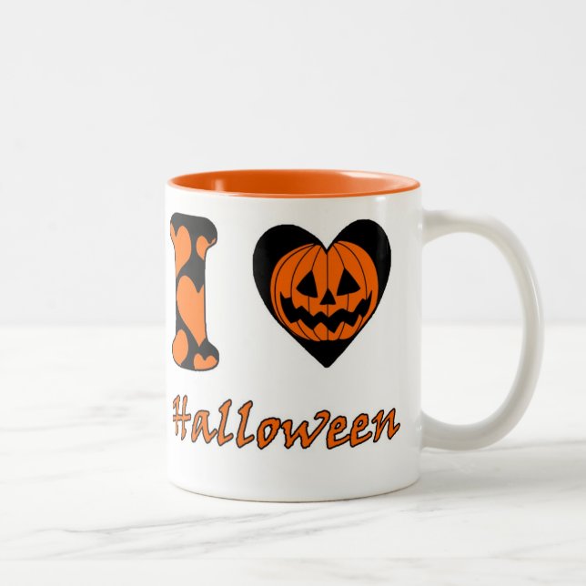 Taza Bicolor Amo Halloween (Derecha)
