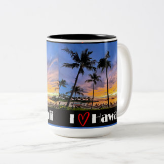 Taza Bicolor Amo Hawaii Lg