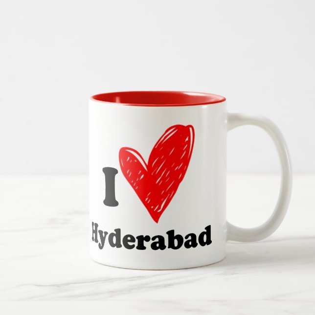 Taza Bicolor Amo Hyderabad (Derecha)