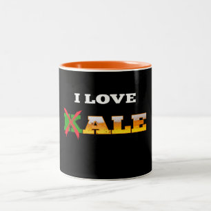 Taza Bicolor Amo la col rizada, regalos divertidos, Nerdy del