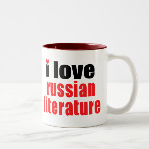 Taza Bicolor Amo la literatura rusa