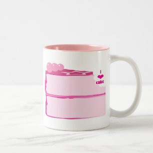 Taza Bicolor Amo la torta