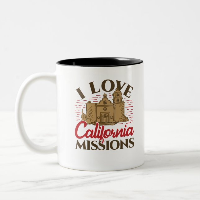 Taza Bicolor Amo las misiones de California (Izquierda)
