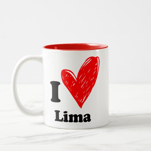 Taza Bicolor Amo Lima (Izquierda)