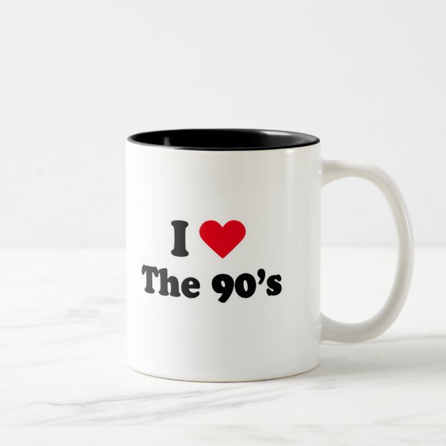 Taza Bicolor Amo los años 90 (Derecha)