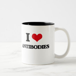 Taza Bicolor Amo los anticuerpos