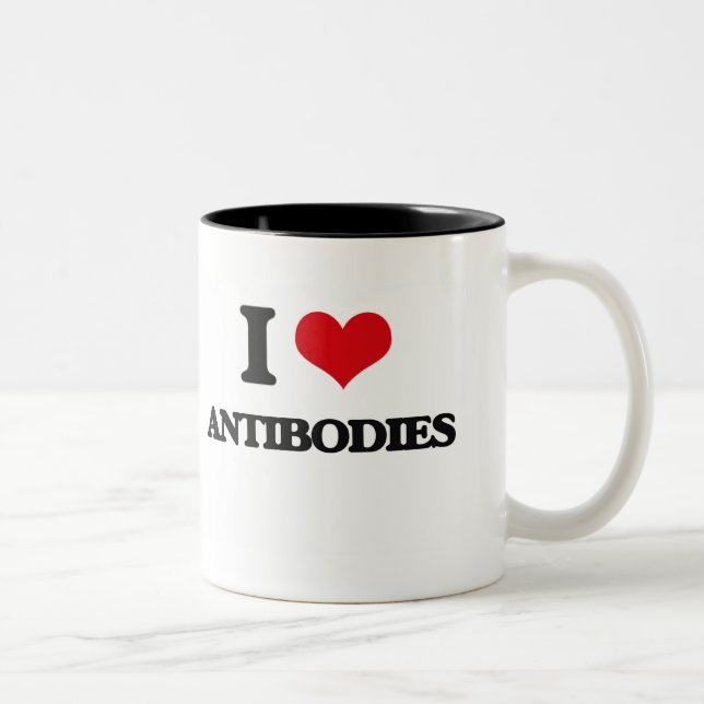 Taza Bicolor Amo los anticuerpos (Derecha)