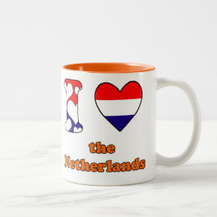Taza Bicolor Amo los Países Bajos