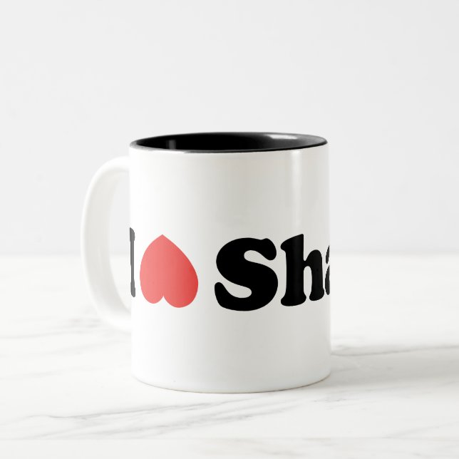 Taza Bicolor Amo los Sharts (Anverso izquierdo)
