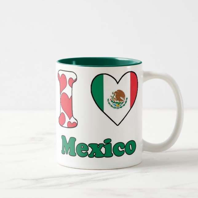 Taza Bicolor Amo México (Derecha)