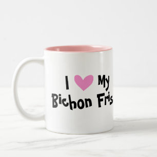 Taza Bicolor Amo mi Bichon Frise