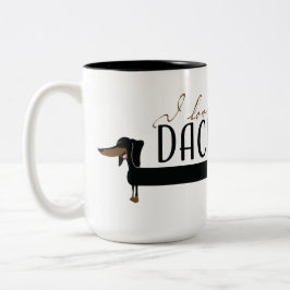 Taza Bicolor Amo mi Dachshund