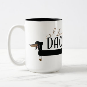 Taza Bicolor Amo mi Dachshund