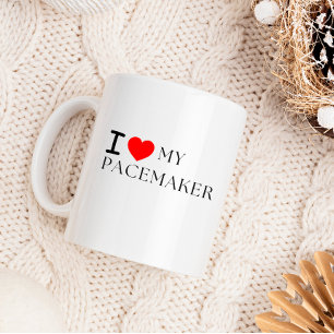 Taza Bicolor Amo mi marcapasos - Regalo divertido de recuperaci