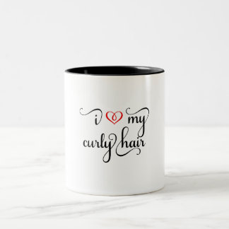 Taza Bicolor Amo Mi Mug De Pelo Curly