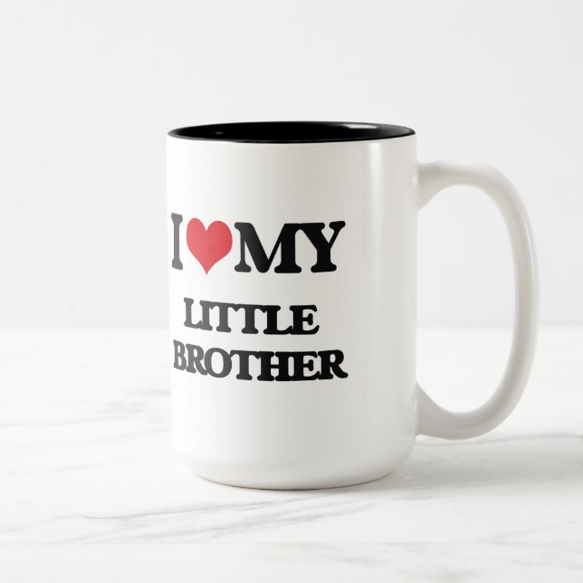 Taza Bicolor Amo mi pequeño Brother (Derecha)