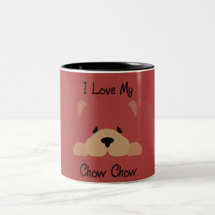 Taza Bicolor Amo mi perro chino de perro chino