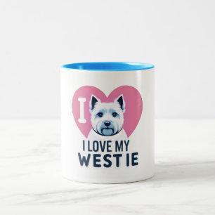 Taza Bicolor Amo Mi Perro Occidental Mug