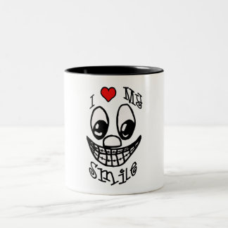 Taza Bicolor Amo Mi Sonrisa
