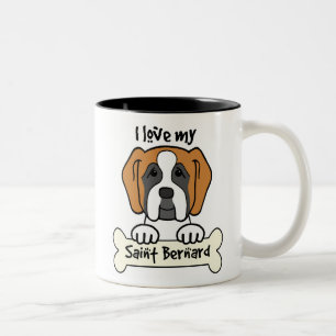Taza Bicolor Amo mi St Bernard