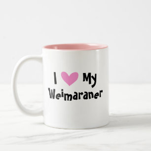 Taza Bicolor Amo mi Weimaraner