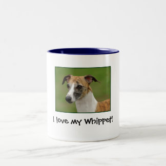 Taza Bicolor ¡Amo mi Whippet!