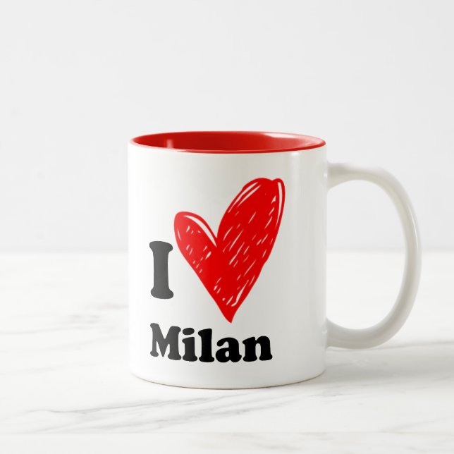 Taza Bicolor Amo Milán (Derecha)