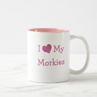 Taza Bicolor Amo Mis Morkies