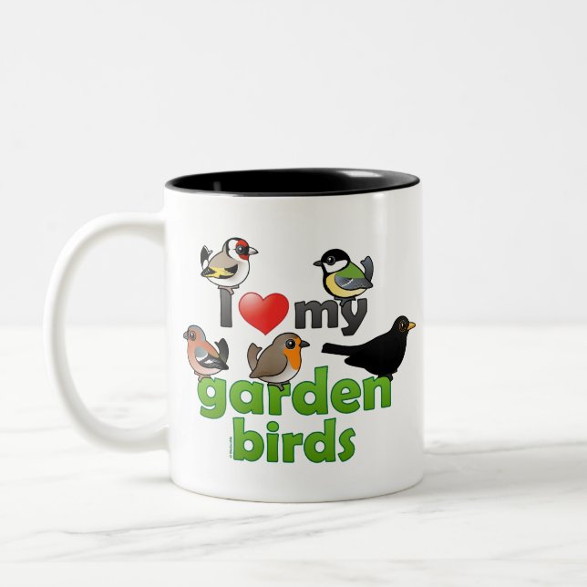 Taza Bicolor Amo mis pájaros del jardín (Izquierda)