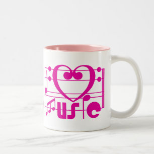 TAZA BICOLOR AMO MÚSICA