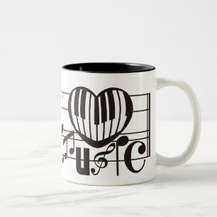 TAZA BICOLOR AMO MÚSICA
