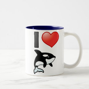 Taza Bicolor Amo orcas