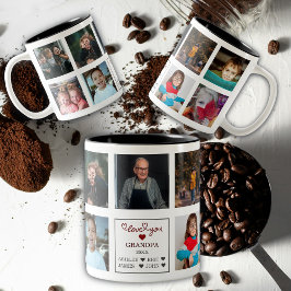 Taza Bicolor Amo personalizado moderno: tu abuelo regalo 9 foto