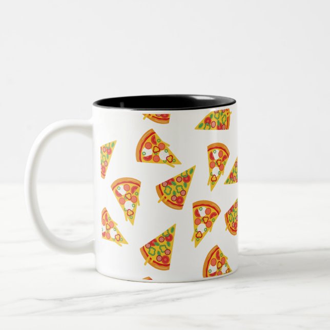 Taza Bicolor Amo Pizza   (Izquierda)