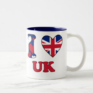 Taza Bicolor Amo Reino Unido