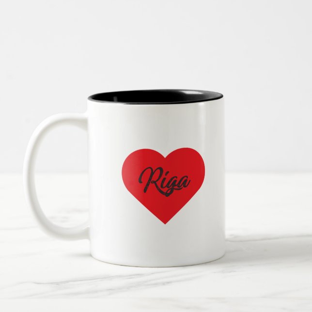 Taza Bicolor Amo Riga - Letonia (Izquierda)